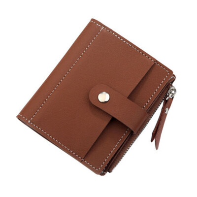 

2018 New Style Fashion Hasp Zipper Girls Women Short Wallet PU Leather Solid Small Short Mini Wallets