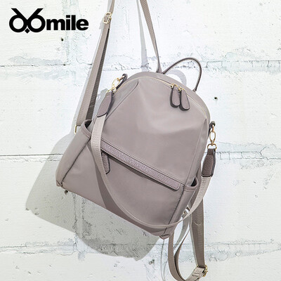 

Double shoulder bag single shoulder tide 100 simple canvas schoolbag waterproof nylon Oxford backpack