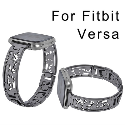 

〖Follure〗Luxury Alloy Bamboo leaf Stainless Steel Band Strap Band For Fitbit versa Lite