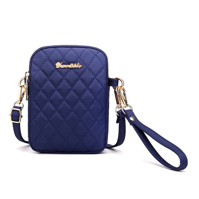 

Nylon one-shoulder oblique small handbag mini-mobile phone bag simple set of vertical pocket bag canvas bag