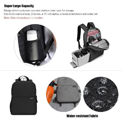 

CADeN L4 Waterproof DSLR Camera Backpack Bag Case Travel Shoulder Bag Large Capacity Shockproof for Canon Sony Nikon SLR Camera Le