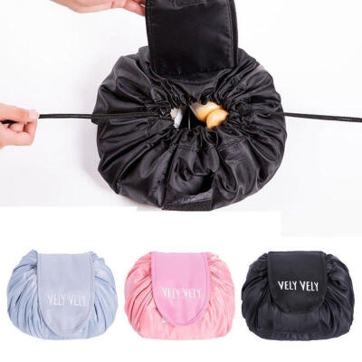 

Drawstring Cosmetic Bag Portable Travel Large Capacity Drawstring Storage Bag Wash Cosmetics Finishing Storage Bag 7 Colors