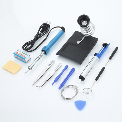 

Ktaxon 14 in 1 Soldering Iron Kit Including 30W Temperature Control Soldering Iron Rosin Solder Sucker Desoldering pump