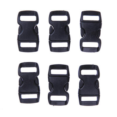 

50pcs Outdoor Plastic Paracord Bracelet Black Curved Buckles Survival Tools