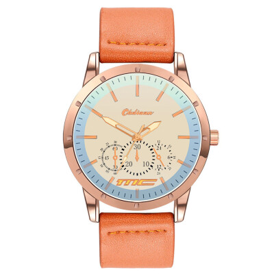 

Gobestart Fashion Leather Mens Quartz Watch Mens Watch Luxury Casual Watch Clock