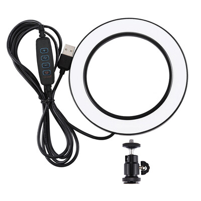 

PULUZ 10" Dimmable LEDs Ring Light 3 Lighting Modes Brightness Adjustable for Live Streaming Selfie Photography Video Shooting wit