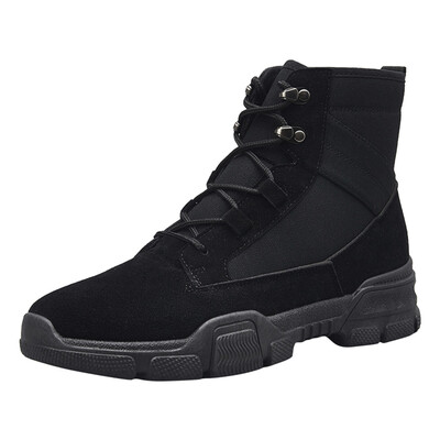 

Mens Military boot Combat Mens Ankle Boot Mens British Style Casual Shoes High-Top Non-Slip Wear-Resistant Tooling Shoes