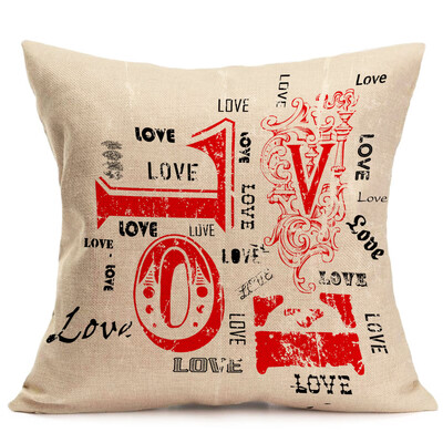 

Siaonvr Lovers Painting Linen Cushion Cover Throw Waist Pillow Case Sofa Home Decor A