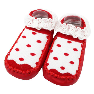 

0-24M Autumn Winter Toddler First Walkers Soft Sole Non-slip Cotton Cartoon Baby Shoes With Lace
