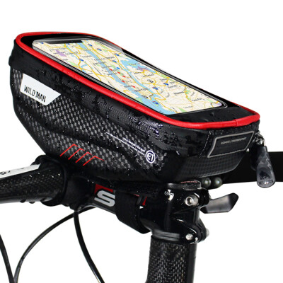 

Bike Phone Bags with Touch Screen Phone Holder Case Waterproof Bicycle Front Frame Top Tube Mount Handlebar Bags Bike Storage Bag