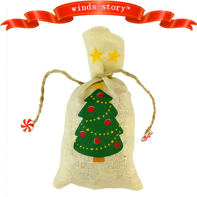 

1Pcs Christmas Tableware Knife And Fork Bag Cover Christmas Burlap Cutlery Set Christmas Gift Bag Christmas Decoration