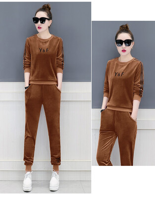 

Womens autumn&winter 2018 new fashionable Korean version of leisure two-piece casual set head sweater