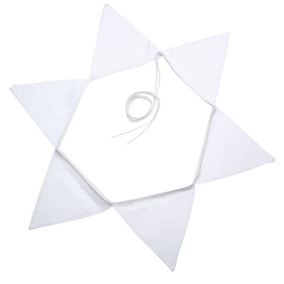 

12 Flags 32m White Cotton Party Wedding Pennant Bunting Banner Decor