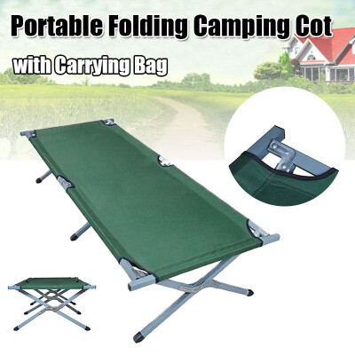 

600D  Outdoor Portable Military Folding Hiking Camping Cot Bed with Carry Bag