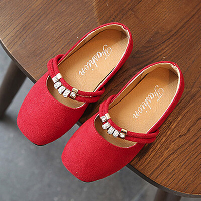 

Baby Fashion Sneaker Child Girls Pearl Casual Single Leather Pricness Shoes