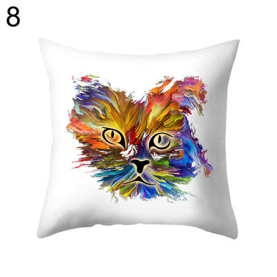 

Multi-Color Animal Face Square Throw Pillow Case Cushion Cover Bedding Articles