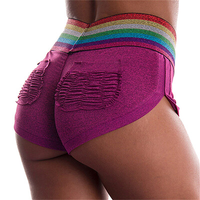 

Tailored Summer Pants Women Sports Shorts Gym Workout Waistband Skinny Yoga Short Pants