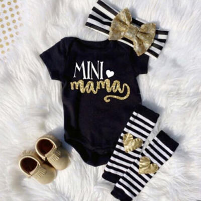 

US Newborn Infant Baby Girls Outfit Clothes Romper Jumpsuit BodysuitPants Set