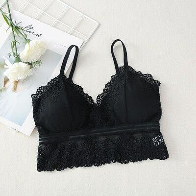 

Sexy Lace Tube Top With Chest Pad Anti-glare Bra