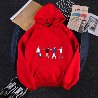 

Autumn&winter Korean casual cartoon print long-sleeved hooded sweater pink  code