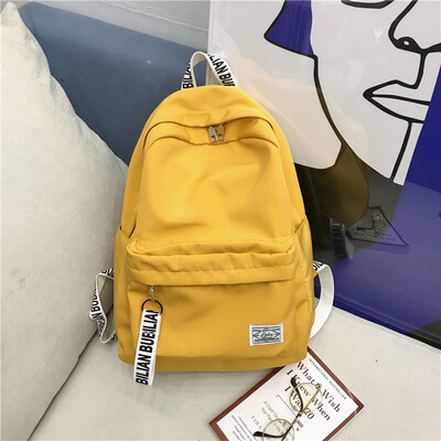 

ins-style schoolbag Korean-style high-middle-Plains ulzzang college students double-shoulder bag simple&easy-to-use backpac