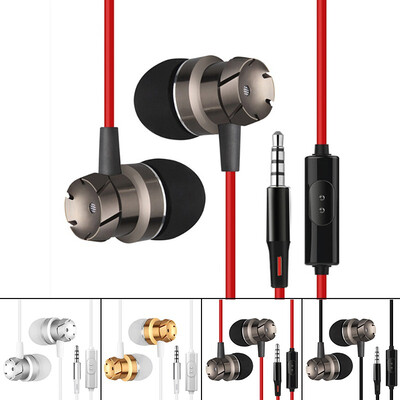 

EN30 Metal In-ear Earphone Wire Headsets Universal Moving Coil Metal Wire Control In-ear Sport Portable Durable Earphone
