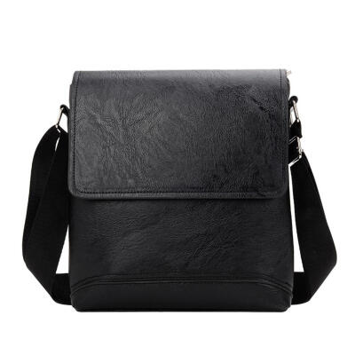 

Casual Messenger Bag Men PU Leather Shoulder Flap Fashion Crossbody Bags