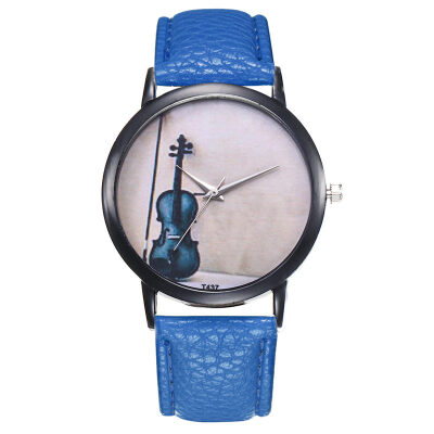 

Womens Watches Bayan Kol Saaty Fashion Simple Violin Pattern Watch Reloj De Mujer Montre Femme Acier Inoxydable