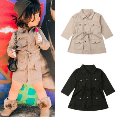 

US Baby Girls Kid Jacket Coat Fall Windbreakers Warm Children Tops Suits Clothes