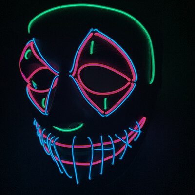 

EL Wire Woven Light Up Halloween Mask Glowing Cosplay Costume Mask For Festival Party