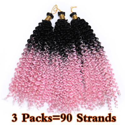 

3 Packs Afro MarleyBob Crochet Hair Marlibob Crochet Extension Kinky Curly Kinky Bundle Ombre Braidng Hair Extensions