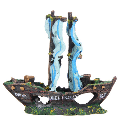 

Aquarium Resin Wreck Sunk Ship Aquarium Ornament Sailing Boat Fish Tank