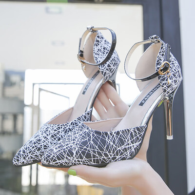 

Shoe children spring&summer Korean version of the 100-set single-shoe tip-toe-thin heel strap heels
