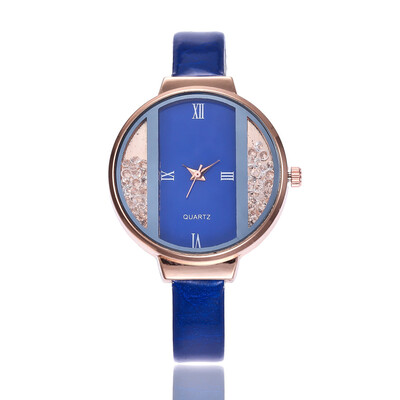 

New fashion ball watch female Roman scale belt quartz watch