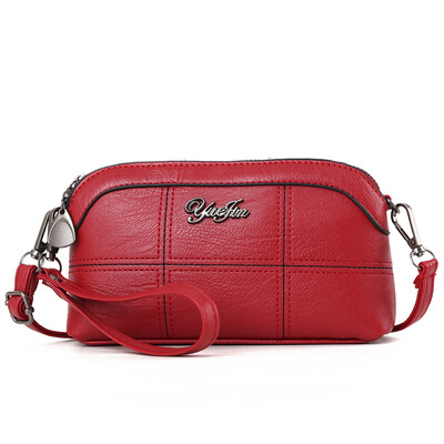 

Female bag 2018 new sheepskin shell female bag embroidered middle-aged mother bag shoulder diagonal shopping bag