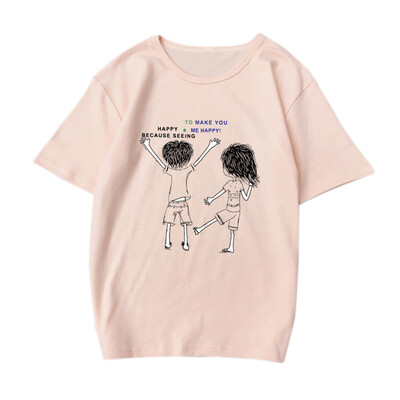 

Kawaii Cute illustration Printed T Shirt Women Summer Figure Short Sleeve Tshirts Harajuku White T-Shirt Girl Casual Cotton Tops