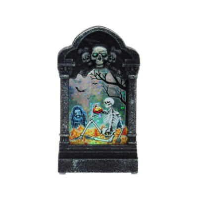

Halloween Decor Luminous Scary Tombstone Ornaments Pumpkin Skull Lamp Home Party Decoration Creative DIY Tombstone Night Light