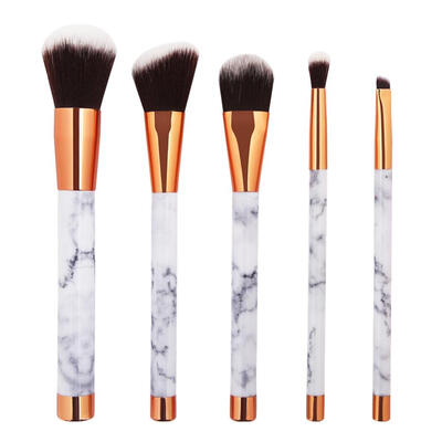 

5pcs Makeup Brushes Kit Marble Stripe Blush Powder Eyeshadow Cosmetic Set