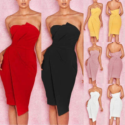 

Women&39s Bandage Bodycon Slim Sleeveless Evening Party Cocktail Pencil Mini Dress