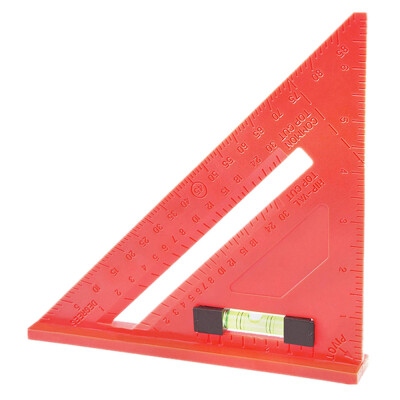 

〖Follure〗7 Inch Measuring Ruler Carpentry Ruler Protractor Layout Level Measuring Tools