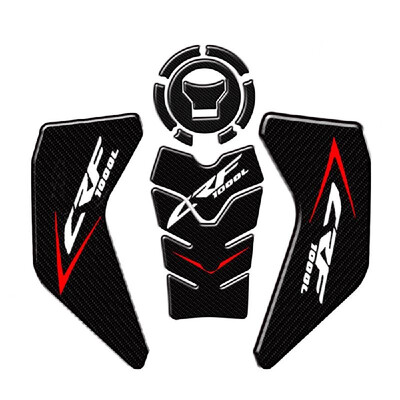 

Motorcycle Carbon Fiber Gas Oil Tank Pad Protector Fish Bone Sticker Knee Grip Traction Side Pads Fit for Honda CRF1000L 2017-2019