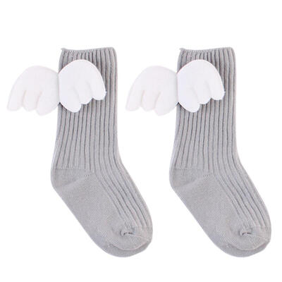 

Newborn Baby Knee High Socks Wings Pattern Stocking Cotton Infant