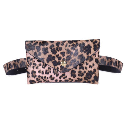 

Fashion Leopard Print Women Waist Fanny Belt Packs PU Leather Chest Bags