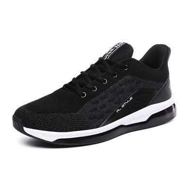 

Air cushion mens shoes non-slip sneakers flying woven running shoes MD cushioning travel shoes