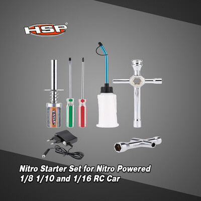 

Original HSP 80141 Nitro Starter Kit Glow Plug Igniter Charger Tools Fuel Bottle for HSP RedCat Nitro Powered 18 110 RC Car