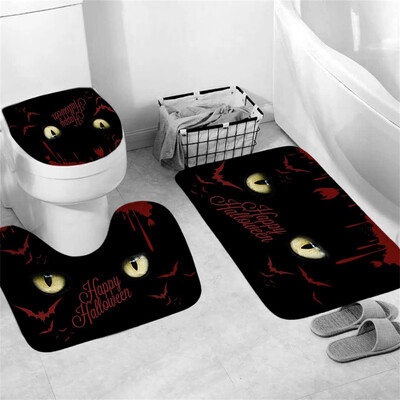

〖Follure〗Halloween festival 3pcs Non-Slip Bath Mat Bathroom Kitchen Carpet Doormats Decor