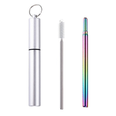 

Stainless Steel Reusable Telescopic Straw - Aluminum TubeTelescopic StrawBrush