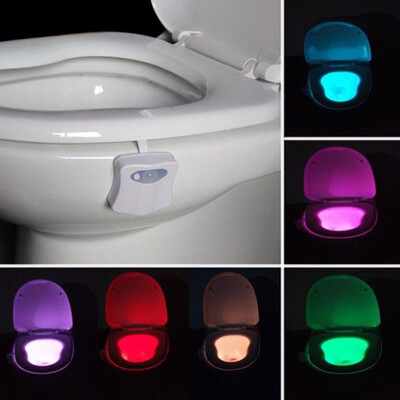 

YEDUO 8 Colors Human Motion Sensor Toilet Bathroom Night Light Home Decoration