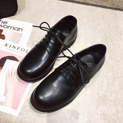 

Retro-British Wind Single Shoe Female Autumn Fashion Hundreds of Japanese Students with Thick Bottom Tie Small Leather Shoe Tide