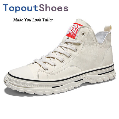 

TopoutShoes High Top Elevator Sneakers for Men Lightweight Hidden Heel Skate Shoes Get Taller 28inch 7cm